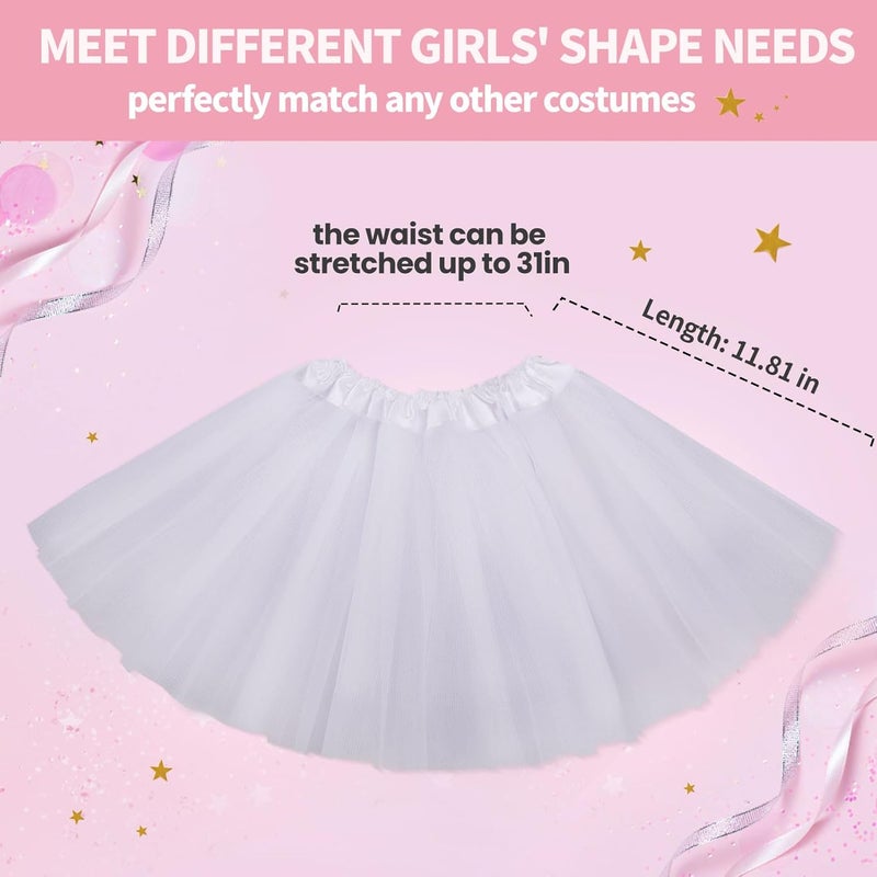 Lainlight Store Tutus for Girls 3 Layered Tulle Tutu Skirts for 4-12 Year, Birthday Dance Halloween Cosplay Party Supplies - Image 2